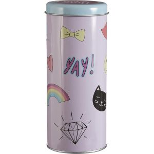 Kal-Housewares Fun Times Bo&icirc;te De Rangement -Petite Bo&icirc;te Ronde De Stockage -Bo&icirc;te De Conservation - Neuf