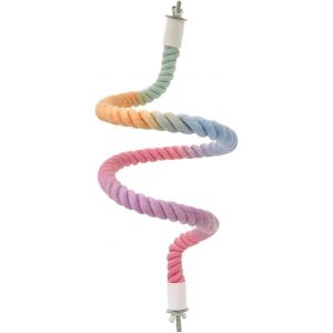 Chenquansarl-Perchoir En Corde Extra Long, O Au Mâcher Spirale Corde, O Aux Jouet Balançoire En Spirale, Perruche Escalade Ficelle, Allongé De 80 Cm, Pour Perroquets, O Aux De Petite Et Moyenne Taill - Neuf