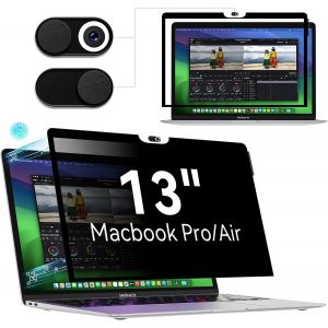Filtre De Confidentialit&eacute; Pour Macbook Air 13"" (2018-2021, M1)&Macbook Pro 13 Pouces (2016-2022, M1,M2),Amovible Protection Ecran Filtre Anti Espion Lumi&egrave;re Bleu Reflet,Laptop Privacy Screen Pour Mac - Neuf