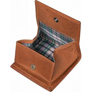 Porte-Monnaie En Cuir - Bo&icirc;te Viennoise En Cuir V&eacute;ritable - Mini-Bourse Avec Petite Caisse - Slim Wallet - Mini-Porte-Monnaie En Cuir - Monnaies Portefeuille, Color:Marron - Neuf