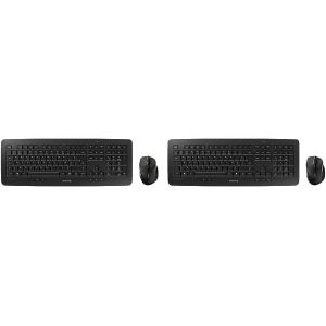 Dw 5100, Ensemble Clavier Et Souris Sans Fil, Disposition Fran&ccedil;aise (Azerty), Radio 2,4 Ghz, Plug & Play, Souris Ergonomique Pour Droitiers, Piles, Noir (Lot De 2) - Neuf