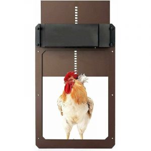 Porte De Poulailler Automatique¿ Alimente Par Pile, Detection De La Lumiere, Porte Automatique Poulailler, Trappe Poulailler, Brun One Size Goodnice - Neuf
