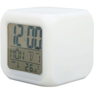 Kal-Reveil Educatif,Réveil Numérique Pour Enfants, Horloge De Chevet Pour Enfants Avec Veilleuse 7 Couleurs, Détection De Température Pour Tout-Petits, Enfants Garçons Et Filles, Étudiants, 7 Enfan - Neuf