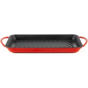 Subzonal-Po&ecirc;le Grill Sans Manche En Fonte Induction 39,5cm Antiadh&eacute;sive, Plancha Pour Plaque Induction Gaz Vitroc&eacute;ramique, Po&ecirc;le Rectangulaire Inrayable &Agrave; Griller Pour La Viande, Steak, Poisson - Neuf