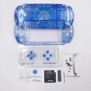 Coque De Remplacement Complete Pour Console De Jeu Psp 3000/3004, Crystal Colors, Avec Kit De Boutons - Neuf