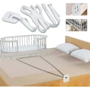 Ceinture Pour Lit Bébé,Fixation Lit D'appoint Sommier De Sommier,Ceinture De Lit D'appoint Blanc,Ceinture Pour Lits De Sommier Tapissier Fixation De Lit D'appoint - Neuf