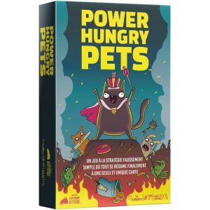 Mdy-- Power Hungry Pets - Jeu De Cartes Pour Enfants Dès 7 Ans - Jeu De Société De Déduction Et Stratégie - Gardez La Meilleure Carte -15 Min - 2 À 6 Joueurs - En Français - Exploding Kittens - Neuf