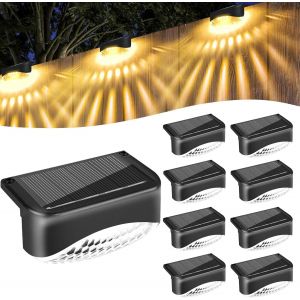 Lot De 8 Lampes Solaires Pour Ext&eacute;rieur De Jardin - &Eacute;tanche Ip65 - D&eacute;coration De Jardin - &Eacute;clairage De Cl&ocirc;ture - &Eacute;clairage De Balcon - Pour Ext&eacute;rieur, Escaliers, Cl&ocirc;ture - Neuf