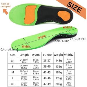 Semelle Orthop&eacute;dique De Sport (Taille Xs), Semelle Avec Soutien De La Vo&ucirc;te Plantaire, Soulage La Fasciite Plantaire, Les Pieds Plats, Les Douleurs Au Talon Et Les Efforts Physiques (Notamment Lors - Neuf