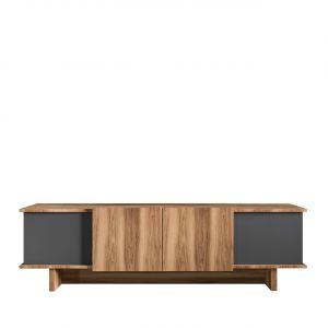 Meuble TV en bois "Diana" 180 x 33 x 50 cm - Anthracite - Neuf