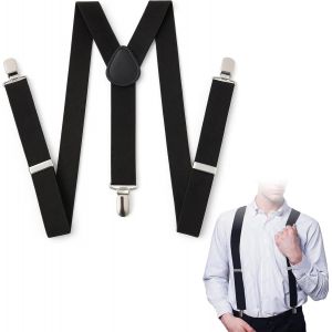 Bretelles De Type Y Réglables En Longueur Pour Homme Avec Boucle Triangulaire Antidérapante - Neuf