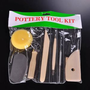 8 Pcs Poterie Cire Argile C&eacute;ramique Sculpture Sculpture Modelage Potter Outils - Neuf