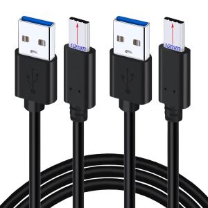 Ayu-2pcs 1m Câble Usb Type C [10mm Connecteur] Transfert De Données Et Charge Rapide 3a Pour Agm/Blackview/Doogee/Cat/Cubot/Ulefone/Umidigi/Oukitel/Galaxy Xcover5 4s Telephone Portable Incassable - Neuf