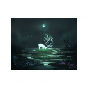 Hjlian Peinture A Strass A Faire Soi-Meme, Serie Animaux, Decoration De Salon, Chambre A Coucher, Artisanat D'art, 8643 Cerf Blanc - Neuf