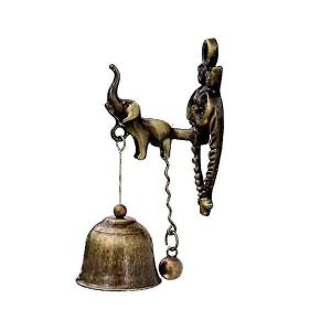 Cloche de porte &eacute;l&eacute;phant vintage - D&eacute;coration murale robuste pour la maison avec un son clair, id&eacute;ale pour une utilisation int&eacute;rieure/ext&eacute;rieure, cadeau parfait ! - Neuf