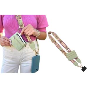 Bandouli&egrave;re ajustable avec pochette portefeuille zipp&eacute;e pour un transport en bandouli&egrave;re - Neuf