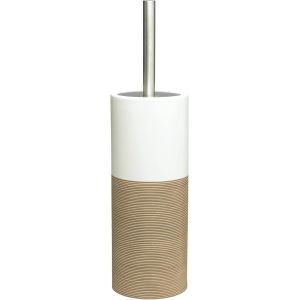 Doppio,Porte-brosse WC porcelaine,Sable - Neuf