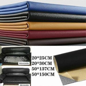 Patch de reparation auto-adhesif pour cuir, canape, siege de voiture, chaise, renovation - Neuf