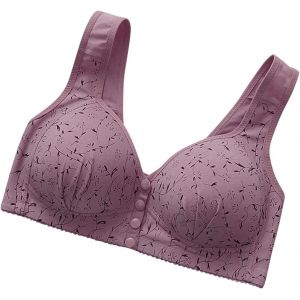 Soutien-Gorge Sans Couture Avec Fermeture &Agrave; Pression Sur Devant Pour Femme, Couverture Compl&egrave;te, Armatures, Confortable, L&eacute;g&egrave;rement Doubl&eacute;, Fil, Jours Slip De Bain Soutien Gorge Dos Nu, - Neuf