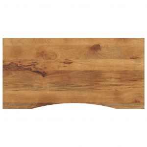 Dessus De Bureau Avec Courbe 110x50x2,5 Cm Manguier Massif Brut - Neuf