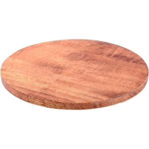 KALANKA-Assiette en Bois Ø10cm Dessous de Plat foncé Décoration de Table Soucoupe en Bois véritable 10454 - Neuf