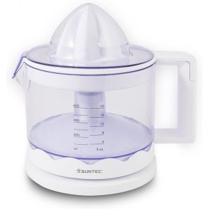 Suntec Presse-Agrumes Electrique Zip-8427 Comfort [Pour Jus De Fruits Frais Orange, Pamplemousse, Citron Vert- Pr&eacute;servation Des Nutriments Et Vitamines, Capacit&eacute; (0,6 L)/ Tamis Pour Pulpe, Max.30 W] - Neuf