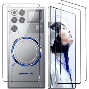 JGD-Verre Tremp&eacute; pour RedMagic 11 Pro / 11 Pro+, [2+1] Protecteur d'&eacute;cran + Protecteur arri&egrave;re, R&eacute;sistant aux rayures - Neuf