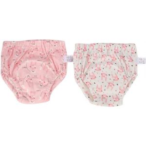 Chenquansarl-2 Pièces Pantalon De Formation De Pot Bébé, Pantalon De Formation En Coton Un Xe Enfant En Bas Âge Sous-Vêtements Couche D'apprentis Lavable Pour Nourrissons Nouveau-Nés Garçons Filles(# - Neuf