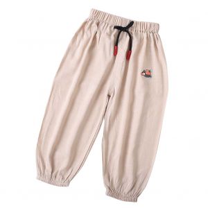 Pantalon Anti-Moustiques En Coton Et Lin Pour Enfant, Pantalon Lanterne, Pantalon D'ete Pour Bebe, Climatiseur, Creme 90 - Neuf