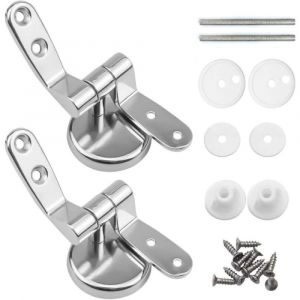 Siège de toilette Charnière de Colliers de serrage, de 2 Wc Couvercle de Remplacement de la Charnière avec des Vis - Neuf