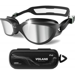Letnerny-Lunettes De Natation Pour Femme - Noir (Miroir) - Neuf
