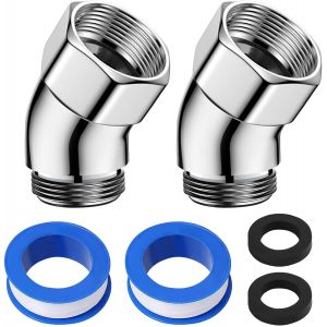 2 Pi&egrave;ces Adaptateur de Pommeau de Douche, Adaptateur de Douche 135&deg;G1/2, Adaptateurs de Douchette, Adaptateurs de Tuyau de Douches pour Pommeau de Douches Main et Murale - Neuf