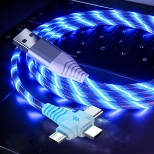 JGD-C&acirc;ble de charge 3 en 1 charge rapide, allumez le chargeur de t&eacute;l&eacute;phone multi LED Android c&acirc;ble USB C c&acirc;ble micro USB type C d&eacute;corations de f&ecirc;te sur le th&egrave;me des f&ecirc;tes enfants gar&ccedil;ons filles cadea - Neuf