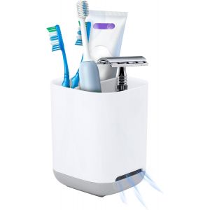 Kalanka-Porte-Brosses &Agrave; Dents, Support Pour Brosse &Agrave; Dents Electrique, Porte Brosse &Agrave; Dents Amovible Stand Dentifrice, Avec Trou De Vidange, 11.8x9.7x9 Cm Gris - Neuf