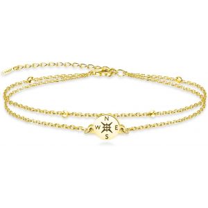 Kalsw-L'obtention Du Dipl&ocirc;me Bracelet R&eacute;glable Boussole Lien Bracelet Grade High School College Graduation Couches Bracelet Amiti&eacute; Cadeaux Bijoux Pour Elle Lui Les Femmes - Neuf