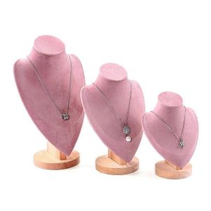 Bijoux Organisateur Pr&eacute;sentoir Pendentif Boucles D'oreilles Collier Mannequin Pour Boutique Vitrine Decor En Bois - Neuf