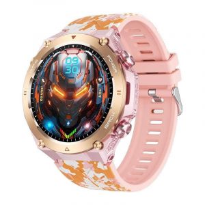 Montre Connect&eacute;e &Eacute;cran Couleur Bluetooth Appels Surveillance Sant&eacute; Noire Rose Yonis - Neuf