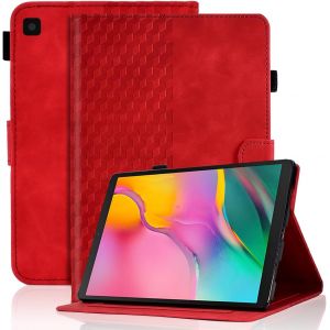 ?tui de protection pour Samsung Galaxy Tab A 10,1"" 2019 SM-T510/T515 en cuir synth&iquest;&iquest;tique avec fonction support et porte-cartes - Rouge - Neuf