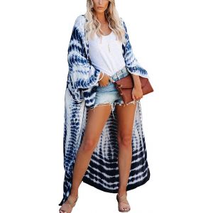Femme Robe De Nuit Kimono Maxi Cache-Maillot Robe De Plage Bikini D'été - Neuf