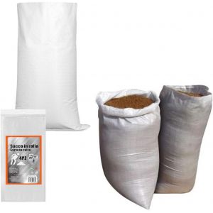 Checarzhn--No1-Lot De 24 Sacs À Débris, Sac Blanc Raphia Tissé Sacs Pour Gravats, Utilisés Pour La Logistique De Transport Matériaux De Construction De Déchets De Jardin (45 X 70 Cm) - Neuf
