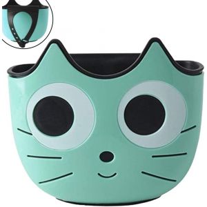 Porte-Éponge(Vert), Panier D'évier À Suspendre, Suspendus Paniers Égouttoir Rack Panier Suspendu Organisateur D'évier En Plastique Motif Chat De Dessin Animé Pour Cuisine Salle De Bain - Neuf