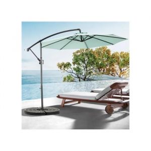 Parasol Extérieur Rectangulaire Double Face De 4,5 M Avec Manivelle¿ (Vert Clair)¿ (Sans Pied) - Neuf