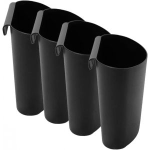 Lot De 4 Bacs Suspendus Pour Chariot - Solutions De Rangement Pratiques Comme Porte-Stylos Et Organisateur Pour La Cuisine - Chariot De Bricolage Et Plus - Noir - Neuf