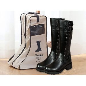 Sac de rangement pour 6 bottes avec housse anti-poussi&egrave;re et poign&eacute;e - Neuf