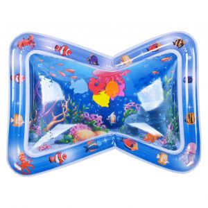 Hjlian Tapis D'eau Gonflable Pliable Pour Bebe, Coussin D'eau Pour Nouveau-Ne De 1 A 3 Ans, Motif Meduses, 68 X 51 Cm - Neuf