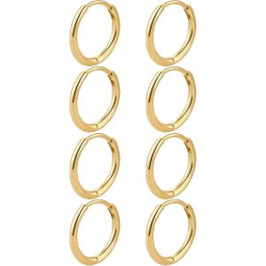 Kal-3-7 Paires Boucles D'oreilles Créoles Pour Femme, Creoles Or Argent Femme Homme, Hypoallergénique Boucles D'oreilles Mini Creole Acier Inoxydable - Neuf