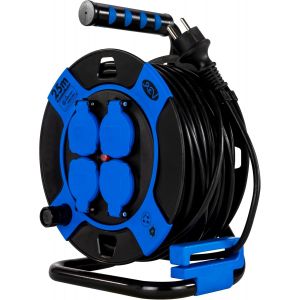 NouvelHorizonstore-0010105812 multiprise 25 m 4 sortie(s) CA Ext&iquest;&iquest;rieur Noir, Bleu - Multiprises (25 m, 4 sortie(s) CA, Ext&iquest;&iquest;rieur, IP44, 1,5 mm2, Noir, Bleu) - Neuf