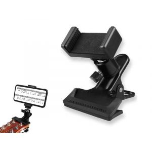 Support de t&eacute;l&eacute;phone &agrave; pince pour guitare et basse pour enregistrement et diffusion en direct - Neuf