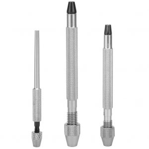 Lot De 3 Forets Helicoidaux, Etau A Broche, Perceuse A Main, Outil De Reparation De Montres Et De Bijoux - Neuf