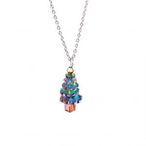 Collier Avec Pendentif En Alliage Et Cristal Pour Femme, Ideal Pour Sapin De Noel - Neuf
